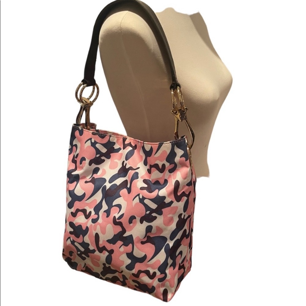 NWT JPK Paris 75 pink and blue camo bucket bag